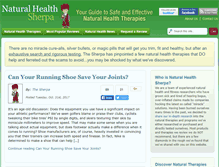 Tablet Screenshot of naturalhealthsherpa.com
